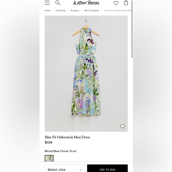 Maxi Halter-Neck Floral Dress (& Other Stories) - Picture 2 of 7